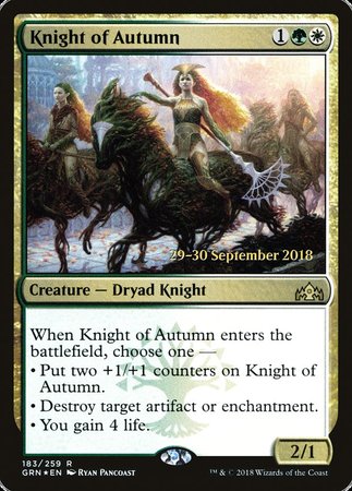 Knight of Autumn [Guilds of Ravnica Promos] | Fandemonia Ltd