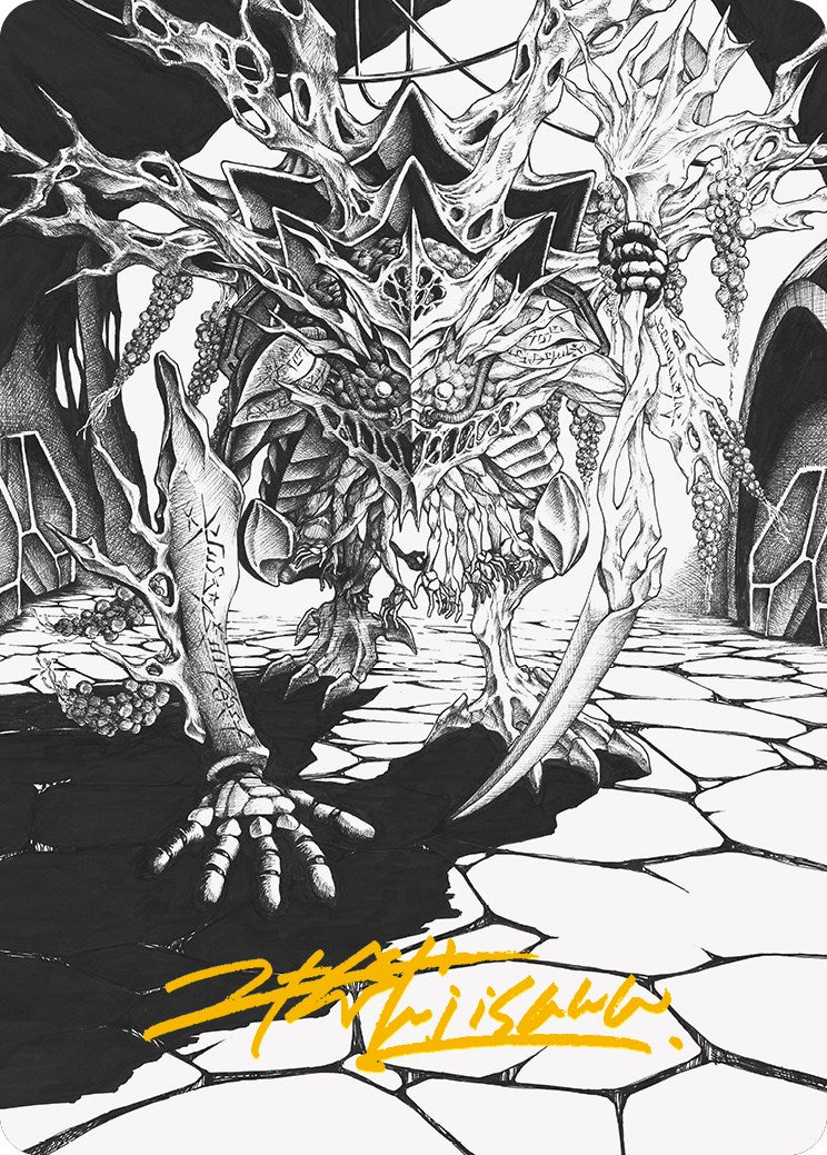 Thrun, Breaker of Silence Art Card (Gold-Stamped Signature) [Phyrexia: All Will Be One Art Series] | Fandemonia Ltd