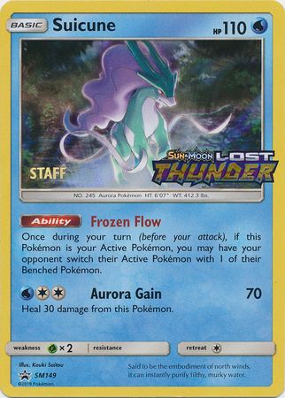 Suicune (SM149) (Staff Prerelease Promo) [Sun & Moon: Black Star Promos] | Fandemonia Ltd
