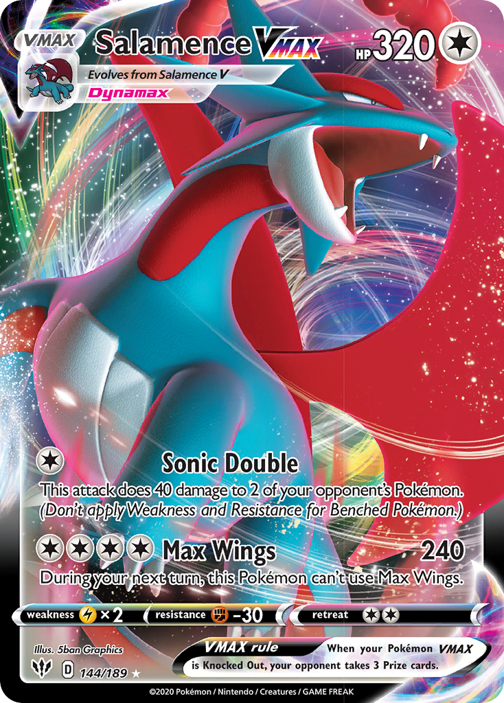 Salamence VMAX (144/189) [Sword & Shield: Darkness Ablaze] | Fandemonia Ltd