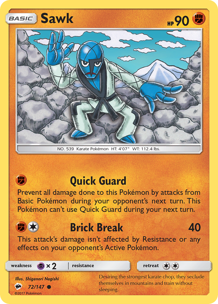 Sawk (72/147) [Sun & Moon: Burning Shadows] | Fandemonia Ltd