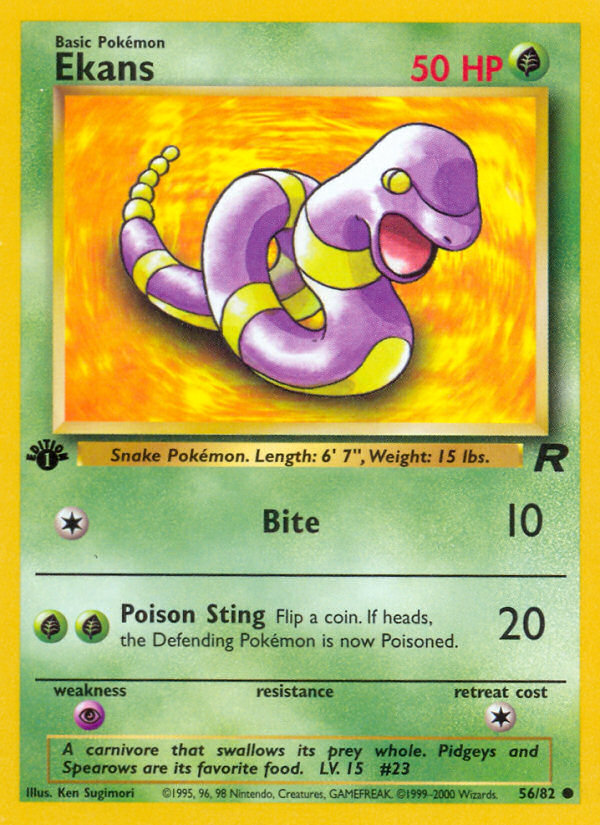 Ekans (56/82) [Team Rocket 1st Edition] | Fandemonia Ltd