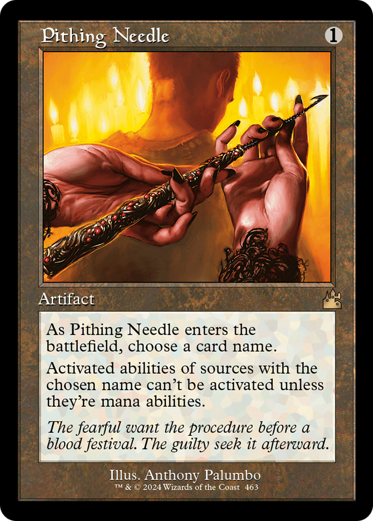 Pithing Needle (Retro Frame) [Ravnica Remastered] | Fandemonia Ltd