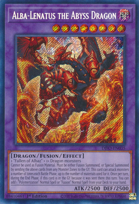Alba-Lenatus the Abyss Dragon [DIFO-EN035] Secret Rare | Fandemonia Ltd
