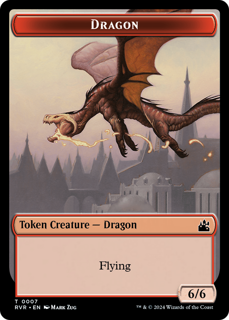 Goblin (0008) // Dragon Double-Sided Token [Ravnica Remastered Tokens] | Fandemonia Ltd