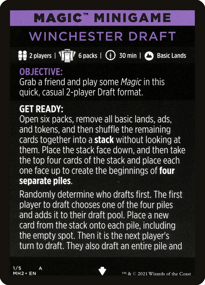 Winchester Draft (Magic Minigame) [Modern Horizons 2 Minigame] | Fandemonia Ltd