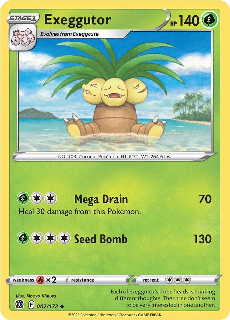 Exeggutor (002/172) [Sword & Shield: Brilliant Stars] | Fandemonia Ltd