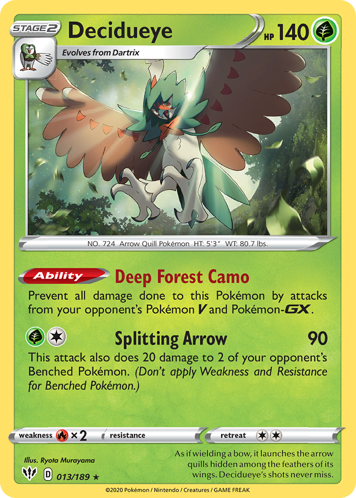 Decidueye (013/189) [Sword & Shield: Darkness Ablaze] | Fandemonia Ltd