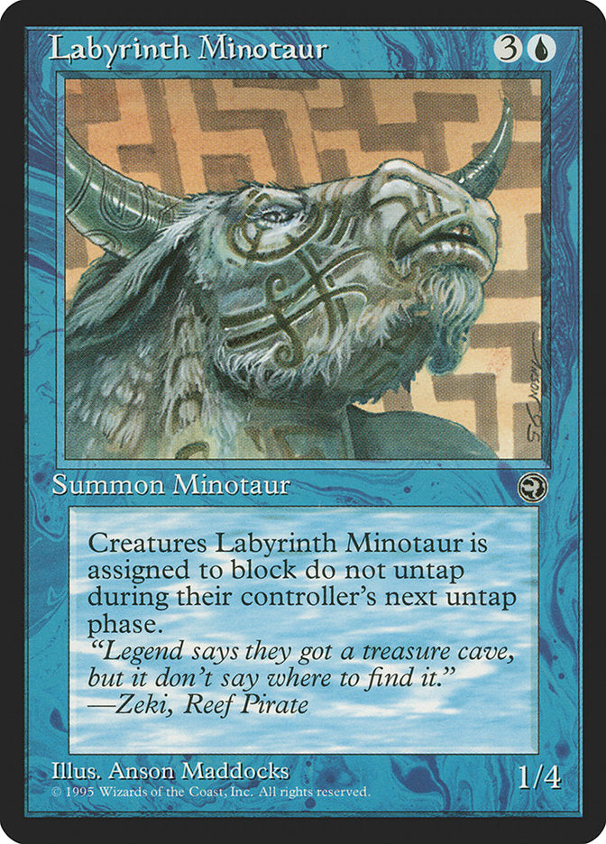 Labyrinth Minotaur (Zeki Flavor Text) [Homelands] | Fandemonia Ltd