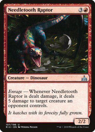 Needletooth Raptor [Rivals of Ixalan] | Fandemonia Ltd