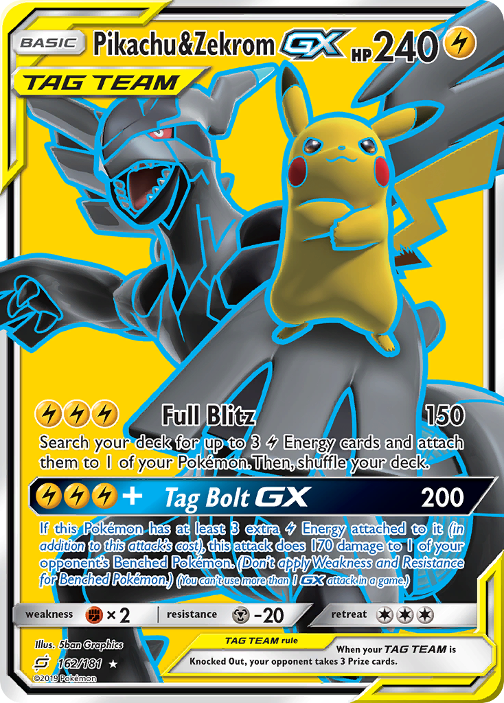 Pikachu & Zekrom GX (162/181) [Sun & Moon: Team Up] | Fandemonia Ltd