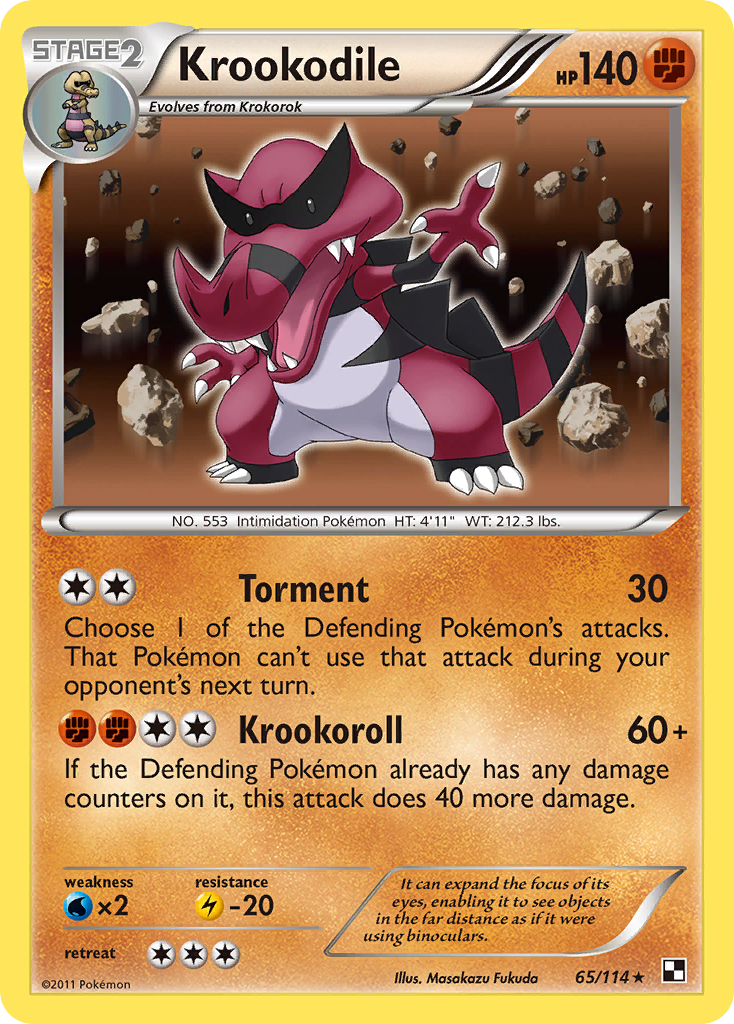 Krookodile (65/114) [Black & White: Base Set] | Fandemonia Ltd