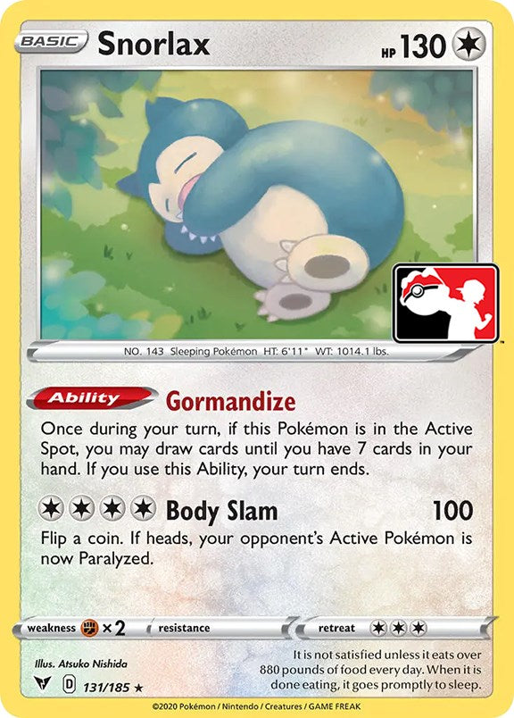 Snorlax (131/185) [Prize Pack Series One] | Fandemonia Ltd