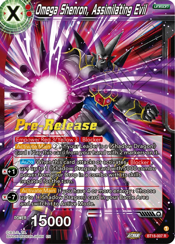 Omega Shenron, Assembling Evil (BT18-007) [Dawn of the Z-Legends Prerelease Promos] | Fandemonia Ltd