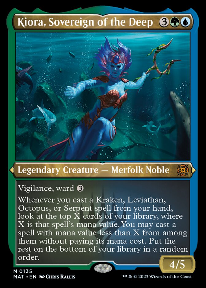 Kiora, Sovereign of the Deep (Foil Etched) [March of the Machine: The Aftermath] | Fandemonia Ltd