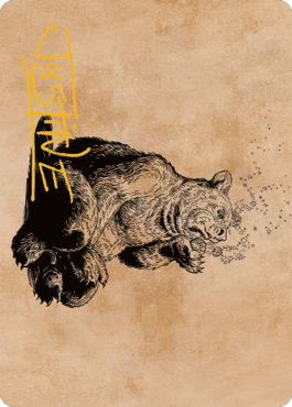 Wilson, Refined Grizzly Art Card (Gold-Stamped Signature) [Commander Legends: Battle for Baldur's Gate Art Series] | Fandemonia Ltd