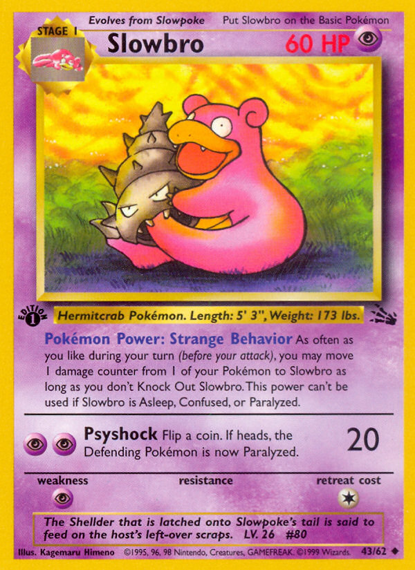 Slowbro (43/62) [Fossil 1st Edition] | Fandemonia Ltd