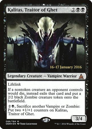 Kalitas, Traitor of Ghet [Oath of the Gatewatch Promos] | Fandemonia Ltd