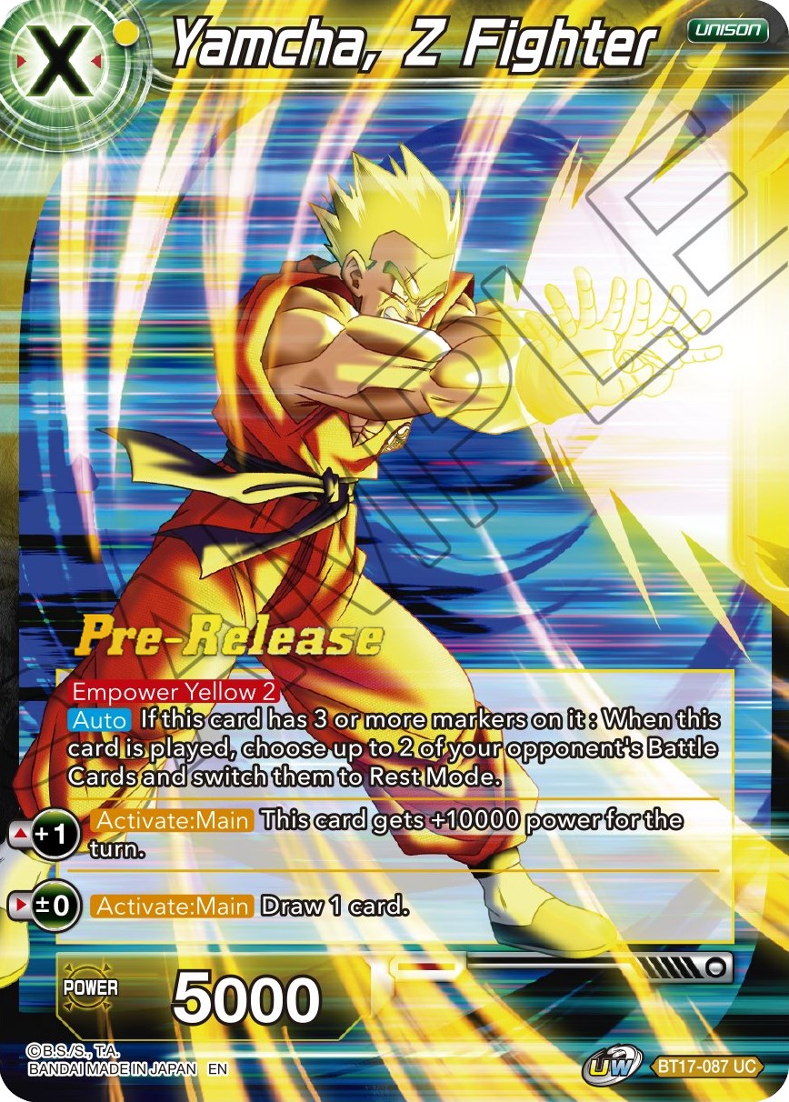 Yamcha, Z Fighter (BT17-087) [Ultimate Squad Prerelease Promos] | Fandemonia Ltd