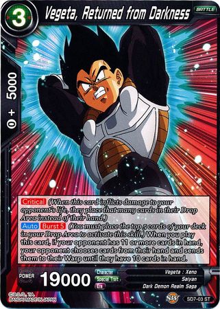 Vegeta, Returned from Darkness (Starter Deck - Shenron's Advent) (SD7-03) [Miraculous Revival] | Fandemonia Ltd