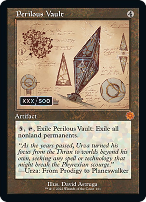 Perilous Vault (Retro Schematic) (Serial Numbered) [The Brothers' War Retro Artifacts] | Fandemonia Ltd