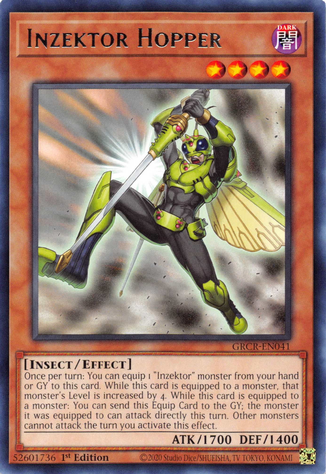 Inzektor Hopper [GRCR-EN041] Rare | Fandemonia Ltd