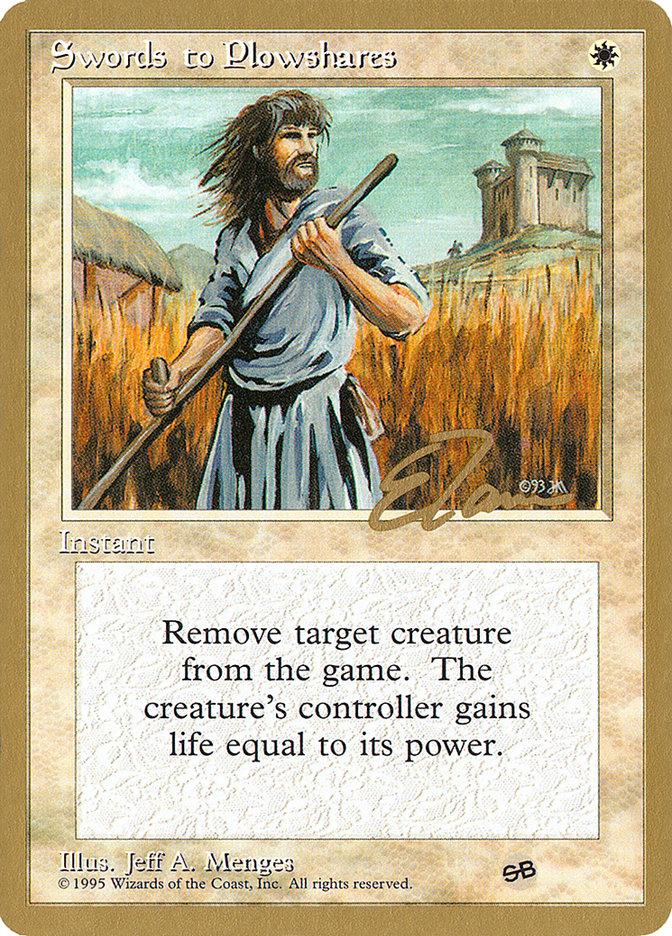 Swords to Plowshares (Eric Tam) (SB) [Pro Tour Collector Set] | Fandemonia Ltd
