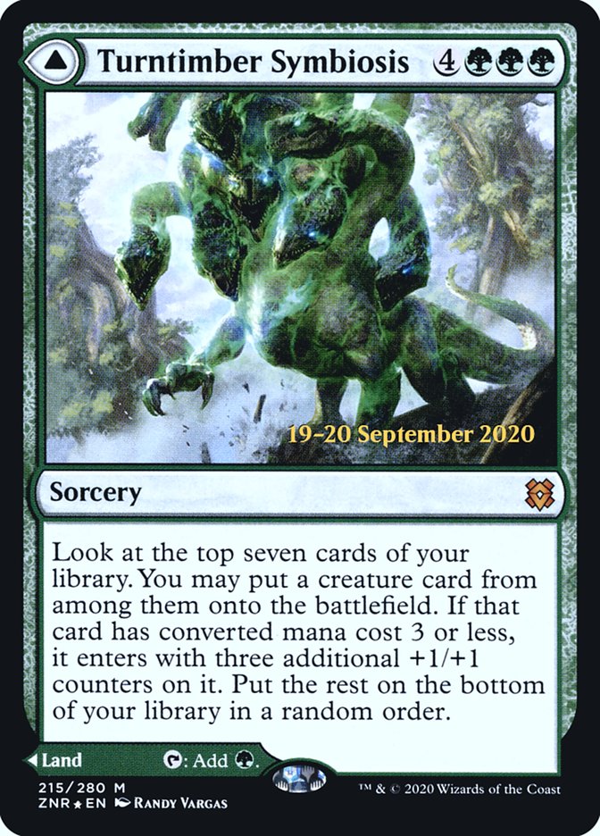 Turntimber Symbiosis // Turntimber, Serpentine Wood  [Zendikar Rising Prerelease Promos] | Fandemonia Ltd