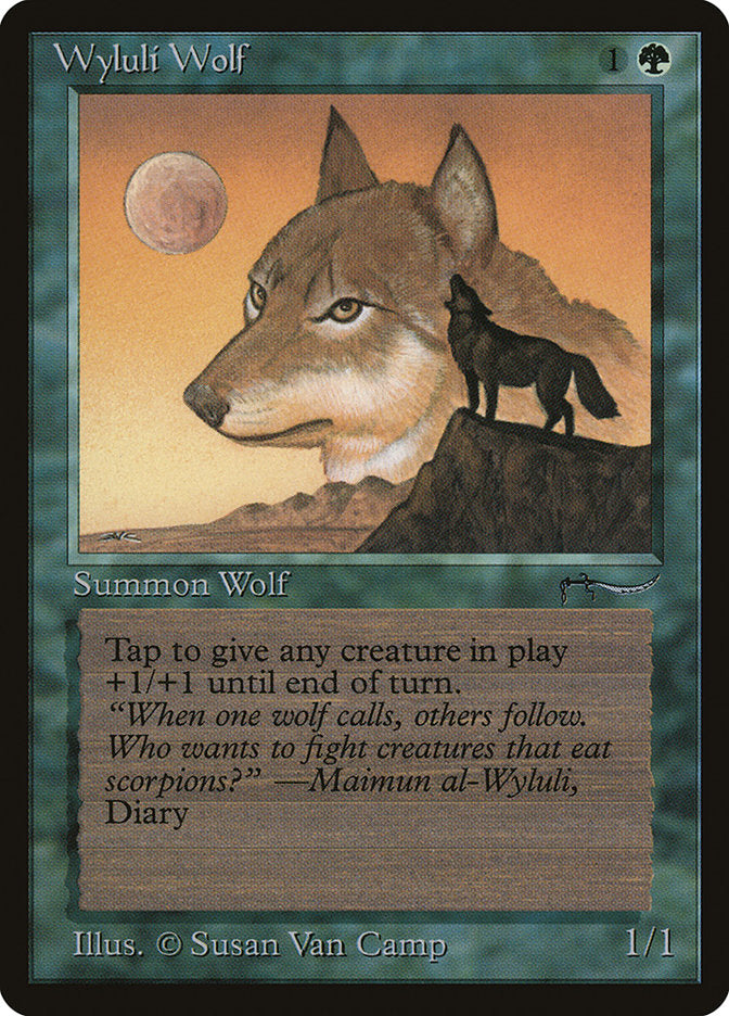 Wyluli Wolf (Dark Mana Cost) [Arabian Nights] | Fandemonia Ltd