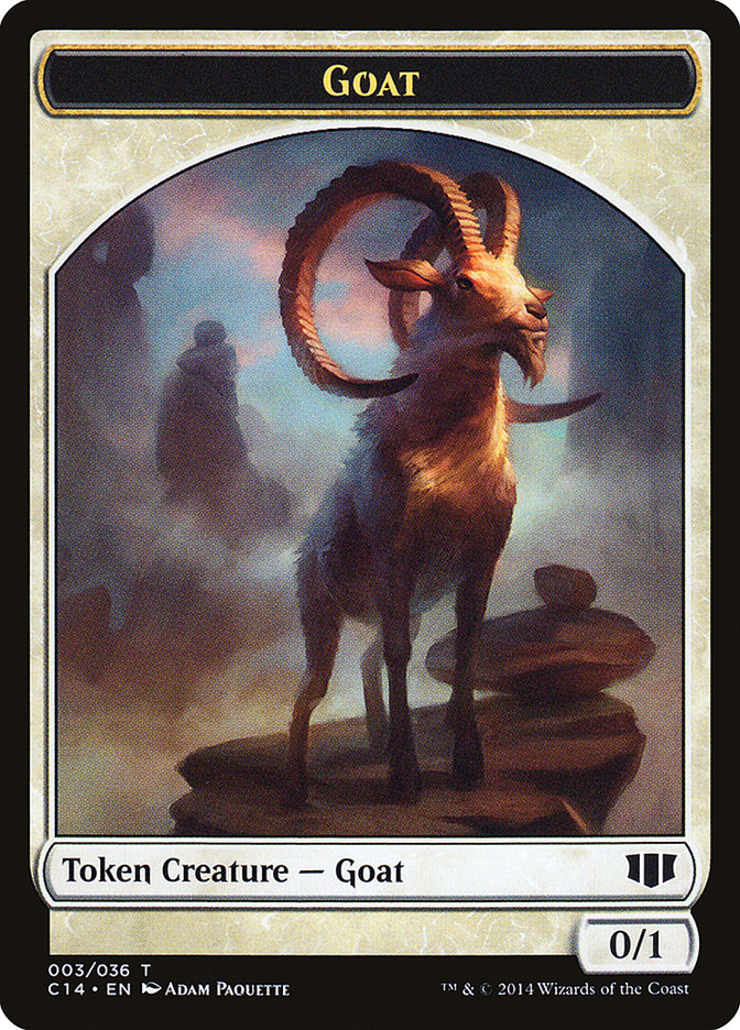 Goblin // Goat Double-sided Token [Commander 2014 Tokens] | Fandemonia Ltd