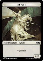 Knight // Food (0010) Double-Sided Token [Wilds of Eldraine Tokens] | Fandemonia Ltd