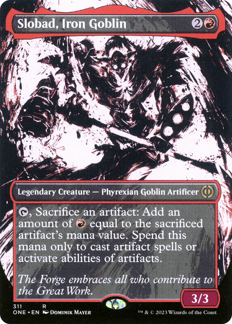 Slobad, Iron Goblin (Borderless Ichor) [Phyrexia: All Will Be One] | Fandemonia Ltd