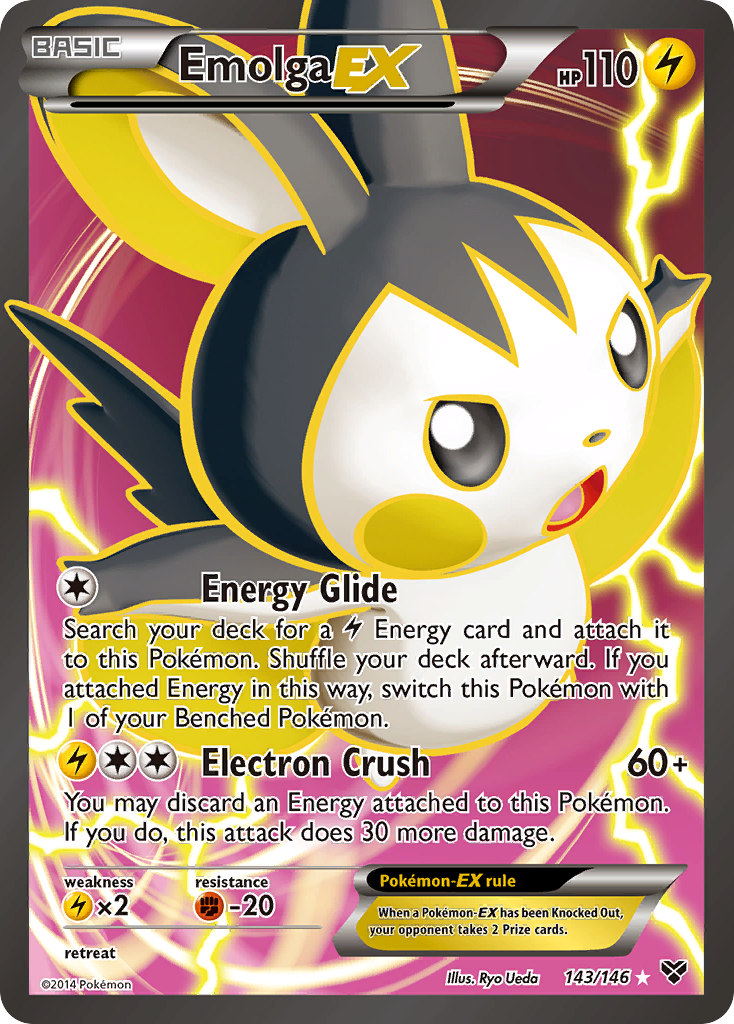 Emolga EX (143/146) [XY: Base Set] | Fandemonia Ltd