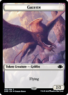 Elephant // Griffin Double-Sided Token [Dominaria Remastered Tokens] | Fandemonia Ltd