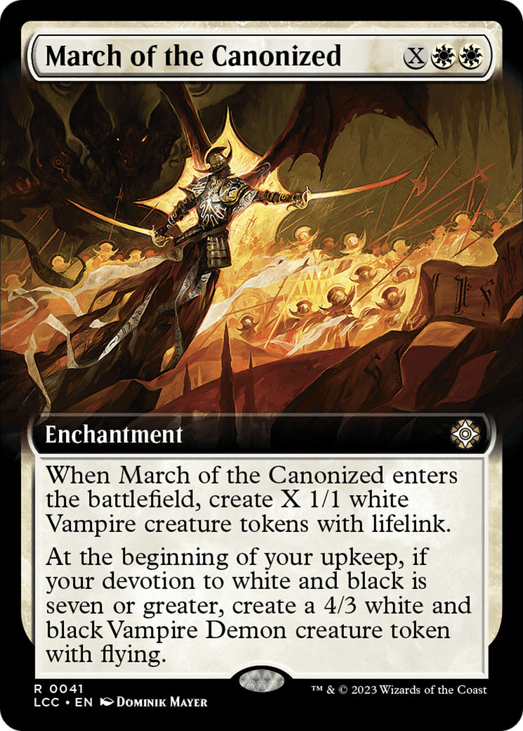 March of the Canonized (Extended Art) [The Lost Caverns of Ixalan Commander] | Fandemonia Ltd