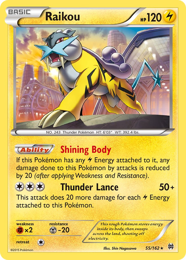 pokemon breakthrough card prices - XY - - Pikachu Parallel Words Raikou (55/162) (Cosmos Holo) (Blister