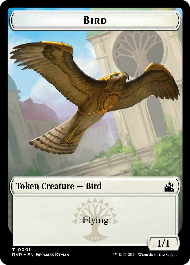 Bird // Emblem - Domri Rade Double-Sided Token [Ravnica Remastered Tokens] | Fandemonia Ltd