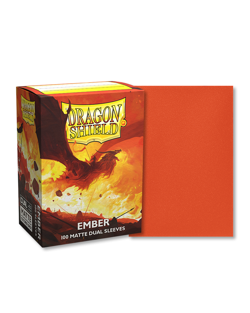 Dargon shield ember 100 matte dual sleeves | Fandemonia Ltd