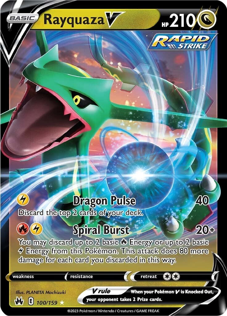 Rayquaza V (100/159) [Sword & Shield: Crown Zenith] | Fandemonia Ltd