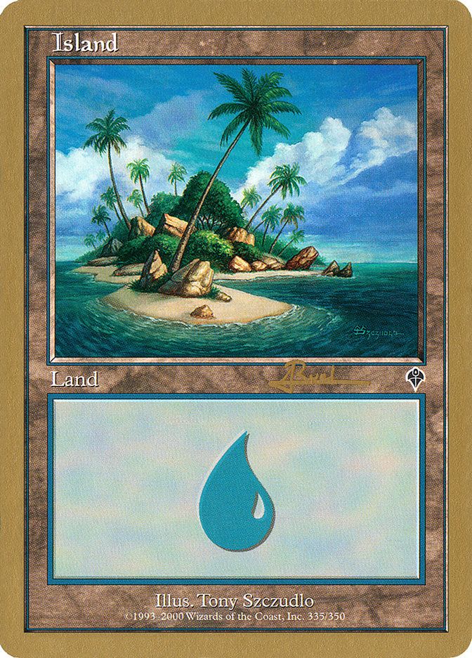 Island (ar335a) (Antoine Ruel) [World Championship Decks 2001] | Fandemonia Ltd