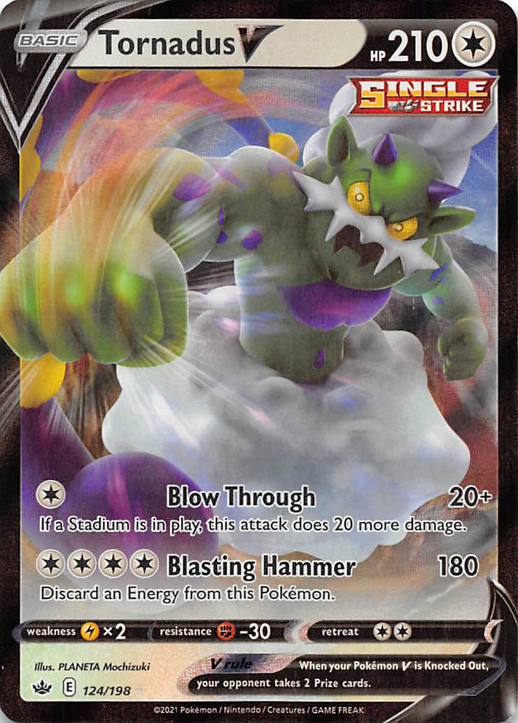 Tornadus V (124/198) [Sword & Shield: Chilling Reign] | Fandemonia Ltd