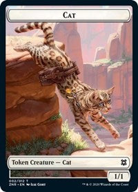 Cat // Copy Double-sided Token [Zendikar Rising Tokens] | Fandemonia Ltd