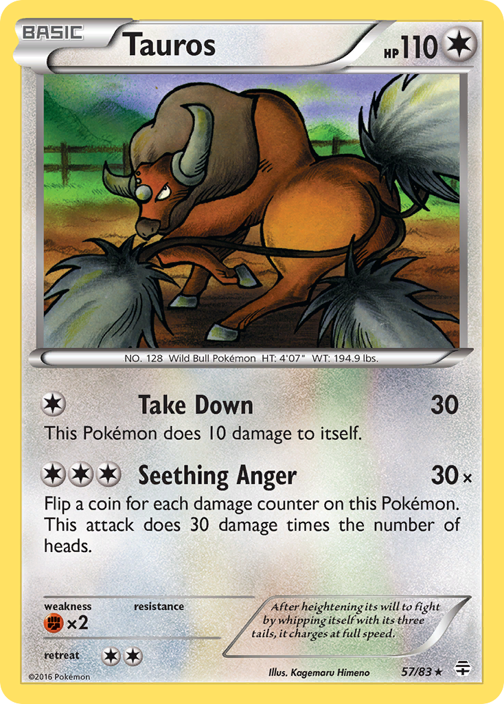 Tauros (57/83) [XY: Generations] | Fandemonia Ltd