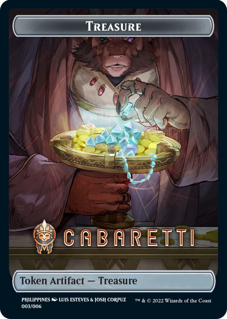 Treasure Token (Cabaretti) (Southeast Asia Artists) [Streets of New Capenna Tokens] | Fandemonia Ltd