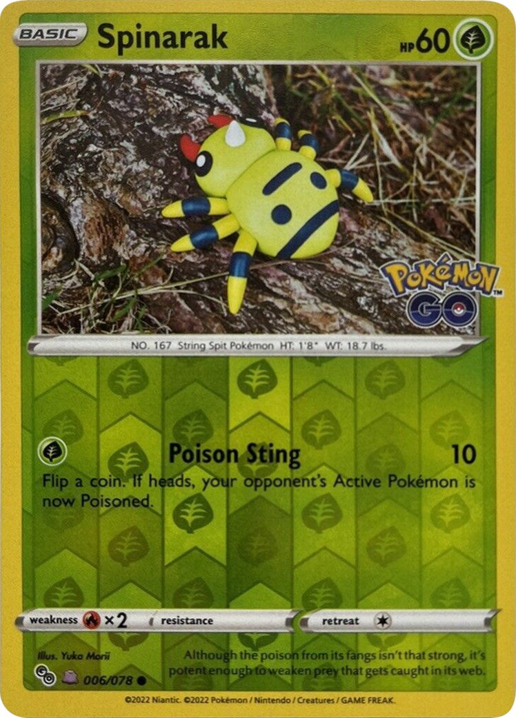 Spinarak (Peelable Ditto) (006/078) [Pokémon GO] | Fandemonia Ltd