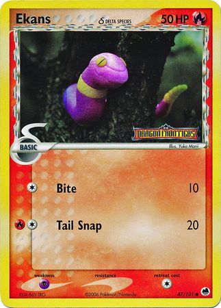 Ekans (47/101) (Delta Species) (Stamped) [EX: Dragon Frontiers] | Fandemonia Ltd