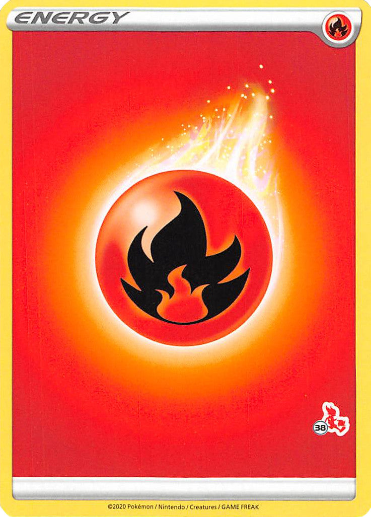 Fire Energy (Cinderace Stamp #38) [Battle Academy 2022] | Fandemonia Ltd