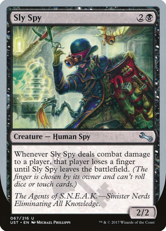 Sly Spy ("Sinister Nerds Eliminating All Knowledge") [Unstable] | Fandemonia Ltd