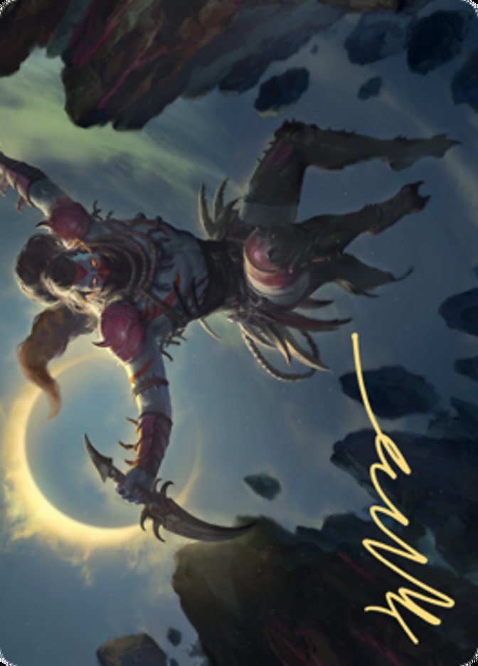 Nighthawk Scavenger Art Card (Gold-Stamped Signature) [Zendikar Rising Art Series] | Fandemonia Ltd