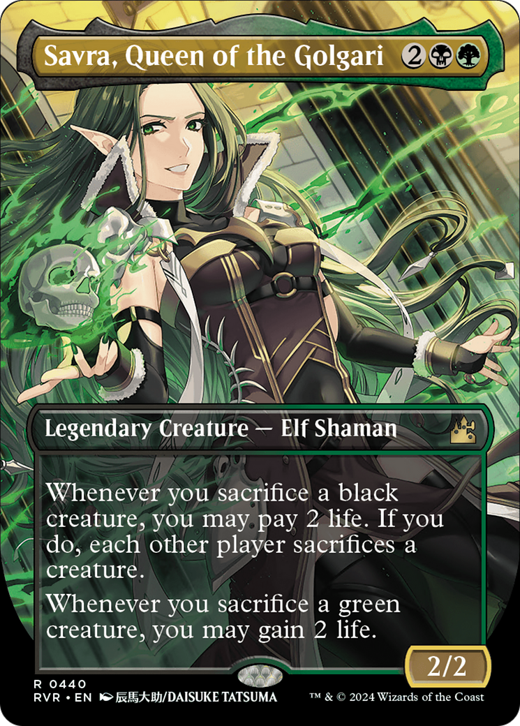 Savra, Queen of the Golgari (Anime Borderless) [Ravnica Remastered] | Fandemonia Ltd